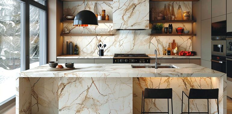 Pourquoi opter pour un papier adhésif pour plan travail résistant style marbre vinyle pour votre cuisine